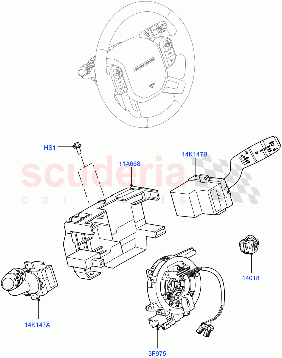Switches (Steering Column) of Land Rover Land Rover Range Rover (2012-2021) [5.0 OHC SGDI SC V8 Petrol]