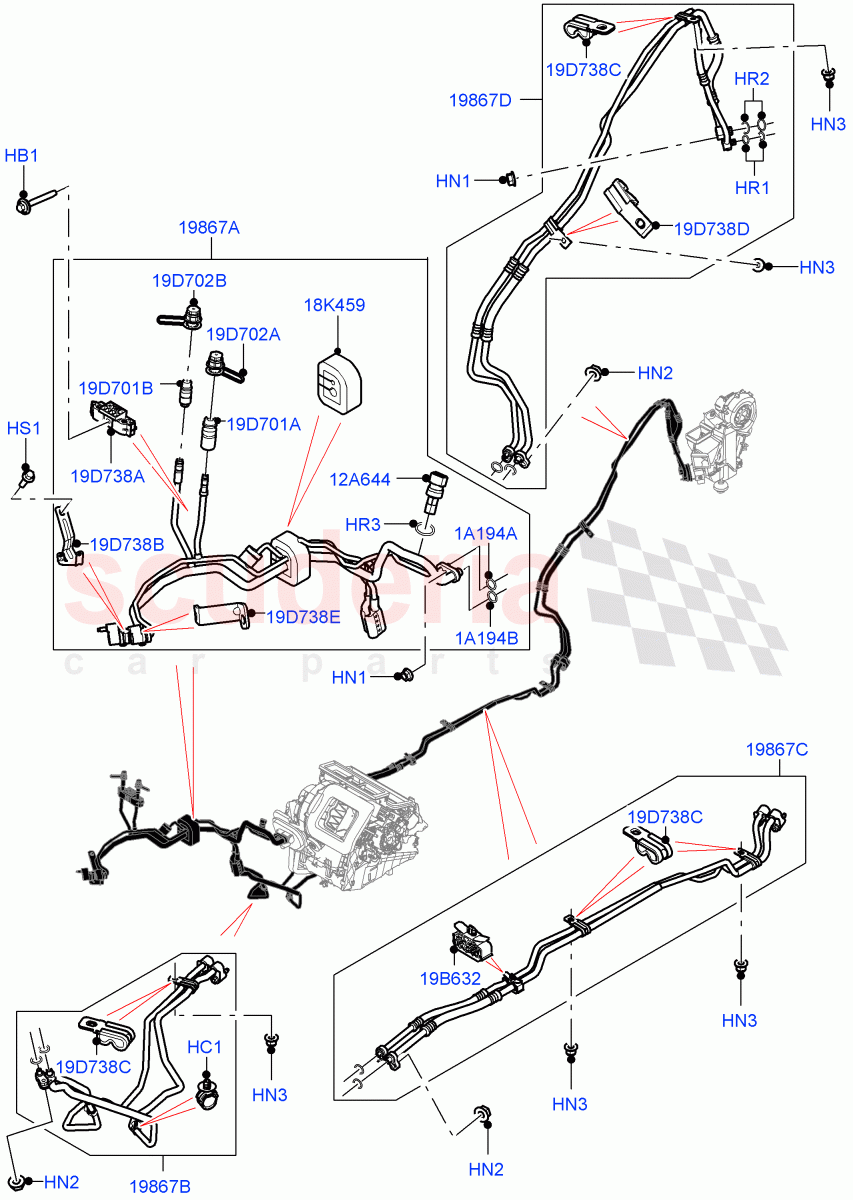 Air Conditioning System (Changsu (China), Climate Control - Chiller Unit, Less Electric Engine Battery, Electric Engine Battery-MHEV) ((V) FROMKG446857) of Land Rover Land Rover Discovery Sport (2015+) [2.0 Turbo Diesel]