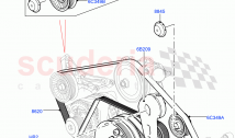 プーリーとドライブベルト（プライマリドライブ）（5.0ガソリンAJ133 DOHC...