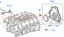 シリンダー ブロックおよびプラグ（3.6 L V8 32 V DOHC EFI ディーゼル...