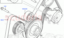 プーリーとドライブベルト（2.0L I4 DSL HIGH DOHC AJ200、HALEWOOD（UK）、2.0L I4 DSL...