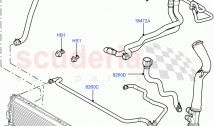 冷却システムパイプとホース（AJガソリン4.2 V8スーパーチャージド）