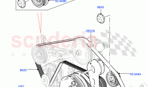 プーリーとドライブベルト（プライマリドライブ）（5.0ガソリンAJ133 DOHC...