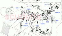 冷却装置の管およびホース（3.6L V8 32V DOHC EFI ディーゼル ライオン） ((V)...