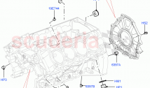 シリンダー ブロックおよびプラグ（5.0L OHC SGDI SC V8 ガソリン - AJ133） ((V)...