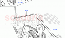 プーリーおよびドライブ ベルト（プライマリ ドライブ）（5.0L OHC SGDI NA V8...