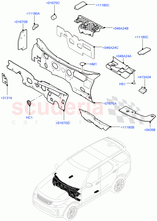 Part Diagram for Land Rover LR156693