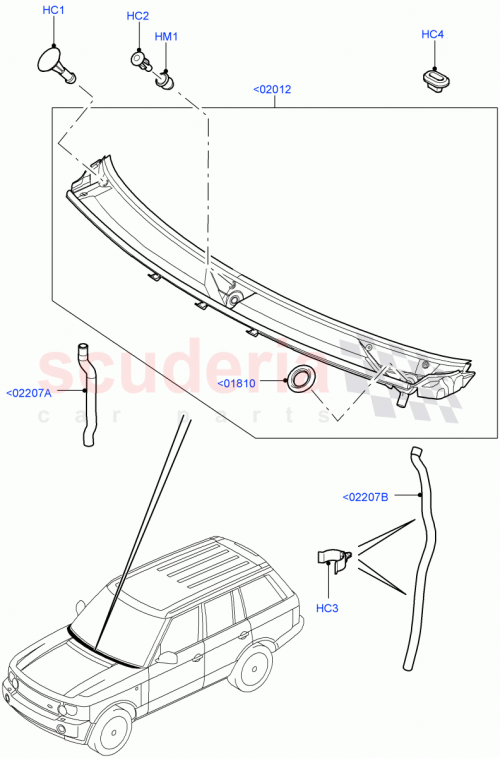 Part Diagram for Land Rover CYC000010