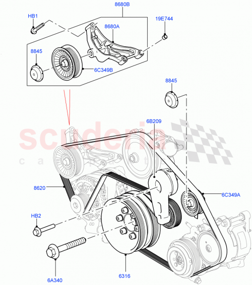 Part Diagram for Land Rover LR106771