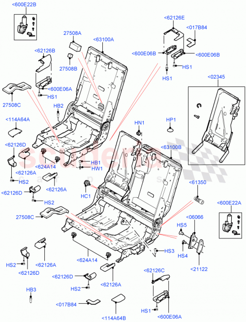 Part Diagram for Land Rover LR065727
