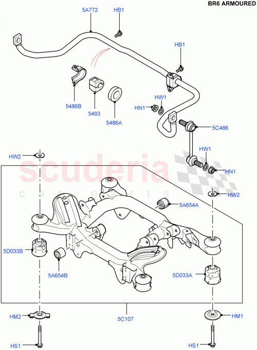 Part Diagram for Land Rover RBX500040