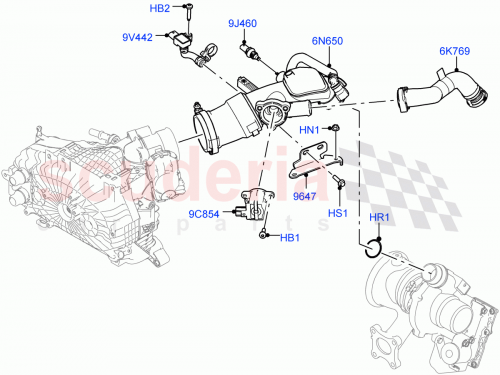 Part Diagram for Land Rover LR158198