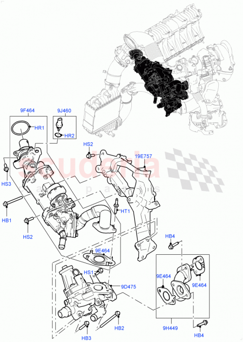 Part Diagram for Land Rover LR052757