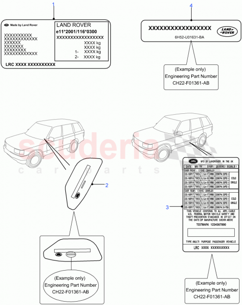 Part Diagram for Land Rover JLM21732DF