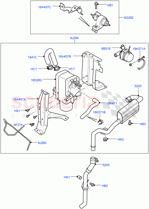 Part Diagram for Land Rover LR013836