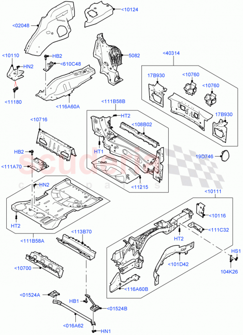 Part Diagram for Land Rover LR168034
