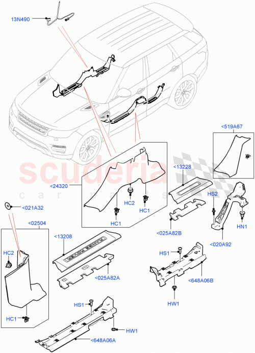 Part Diagram for Land Rover LR043347