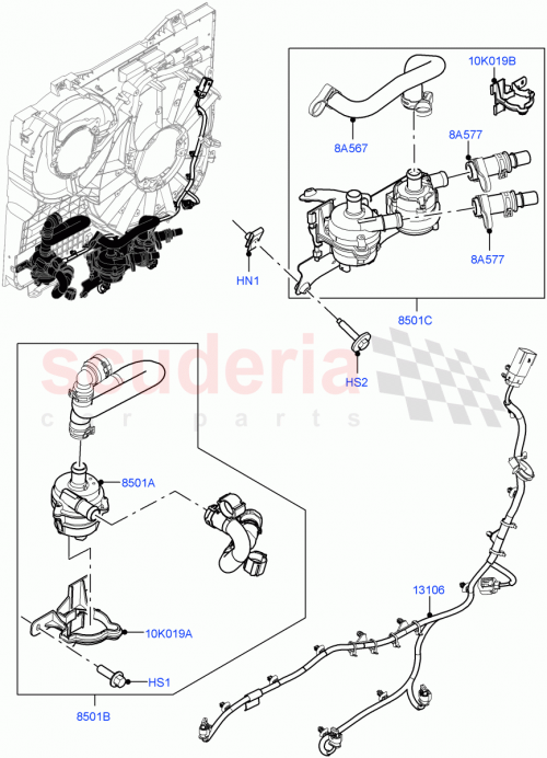 Part Diagram for Land Rover LR153421