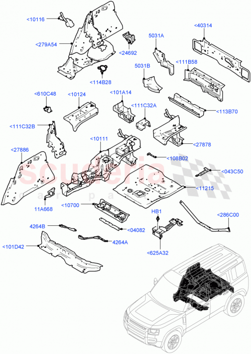 Part Diagram for Land Rover LR140216