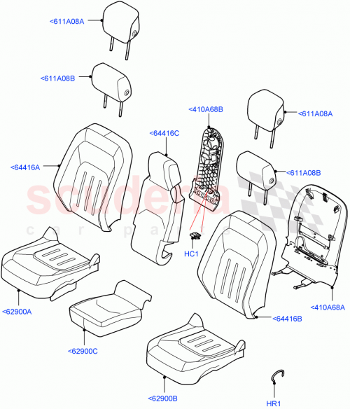 Part Diagram for Land Rover LR157328