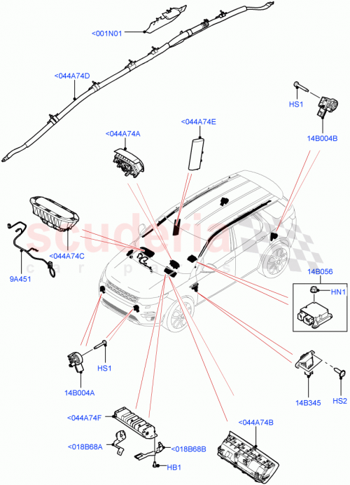 Part Diagram for Land Rover LR081819