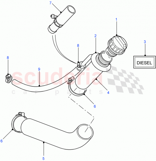 Part Diagram for Land Rover WLH500070