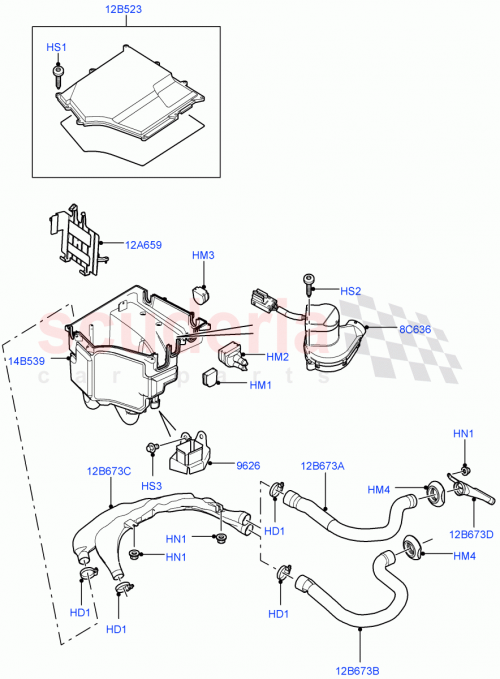 Part Diagram for Land Rover PHU000210