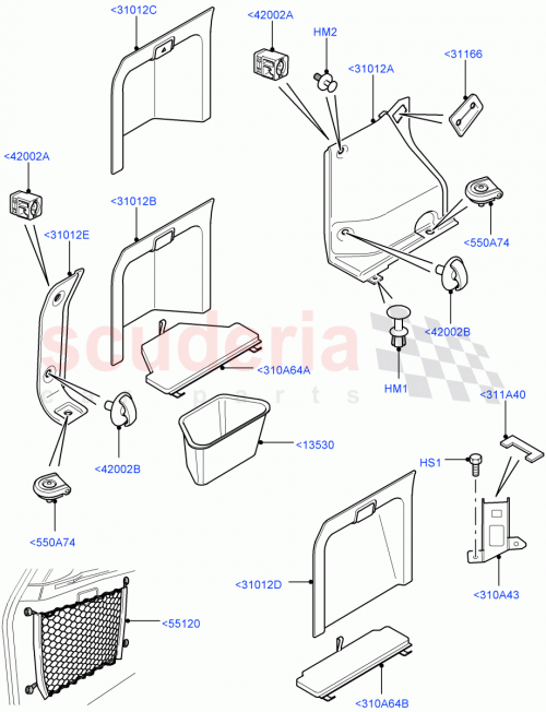 Part Diagram for Land Rover EMS000131SUN