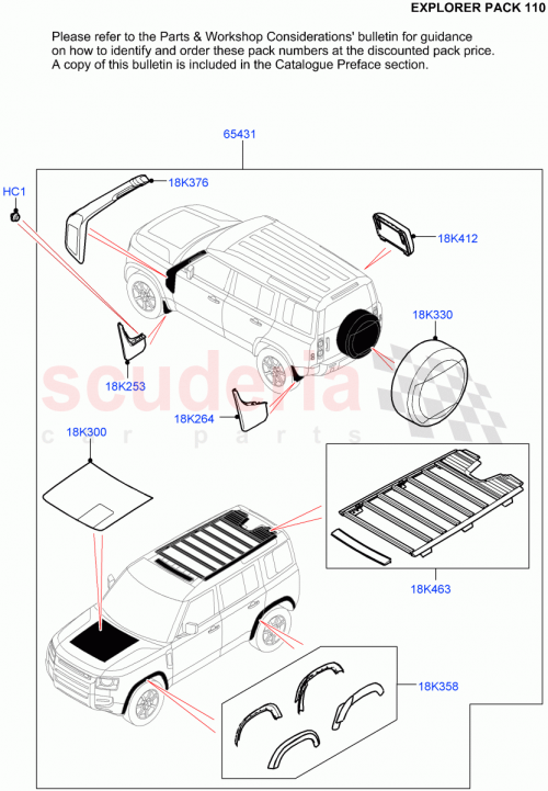 Part Diagram for Land Rover VPLE110EXP01