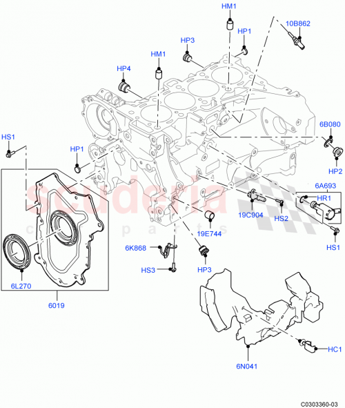 Part Diagram for Land Rover LR148195