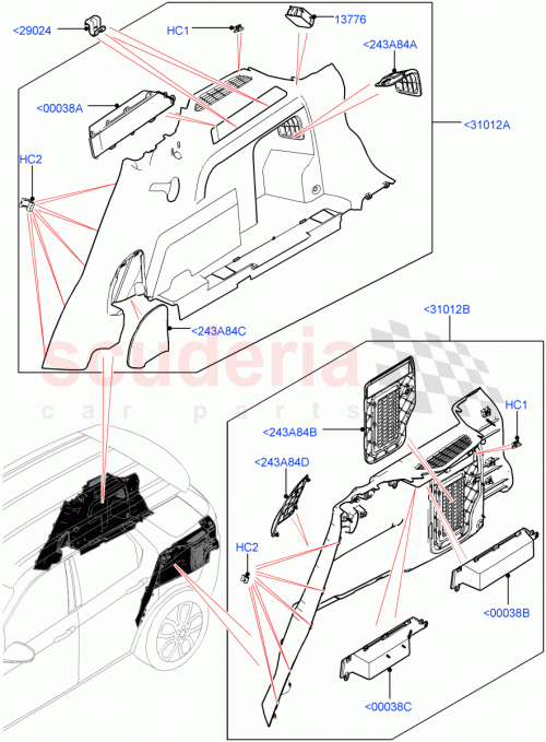 Part Diagram for Land Rover LR089492