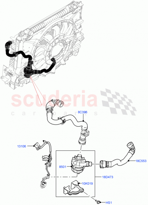 Part Diagram for Land Rover LR146334