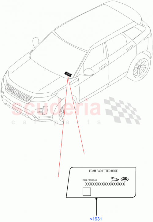 Part Diagram for Land Rover LR161003