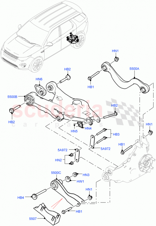 Part Diagram for Land Rover LR088530