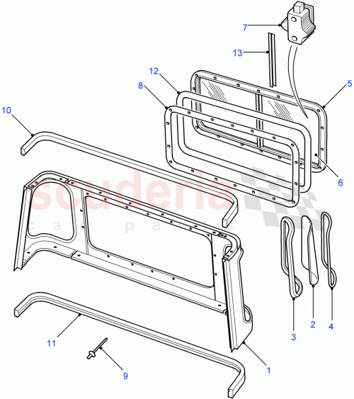 Part Diagram for Land Rover CHB500040