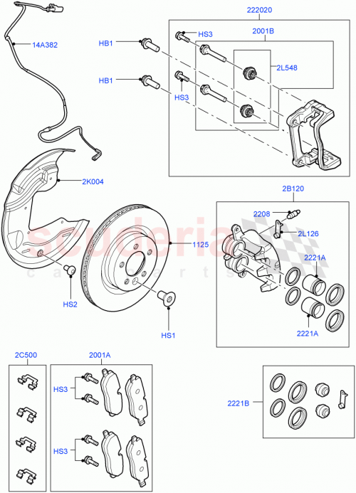Part Diagram for Land Rover SMV500010