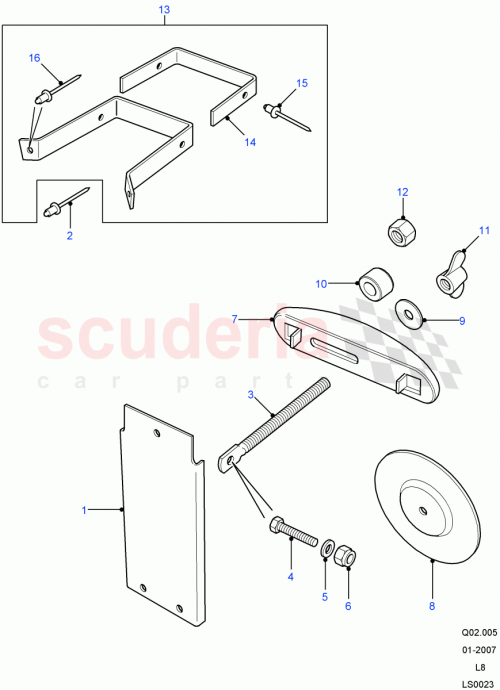 Part Diagram for Land Rover KTC500050