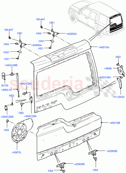Part Diagram for Land Rover BZU500010
