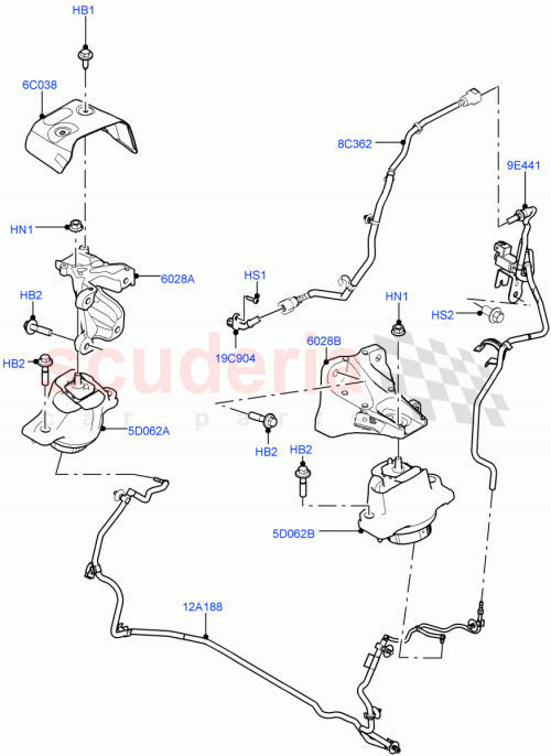 Part Diagram for Land Rover LR141387