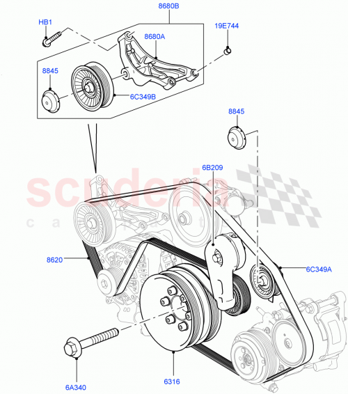 Part Diagram for Land Rover LR035542
