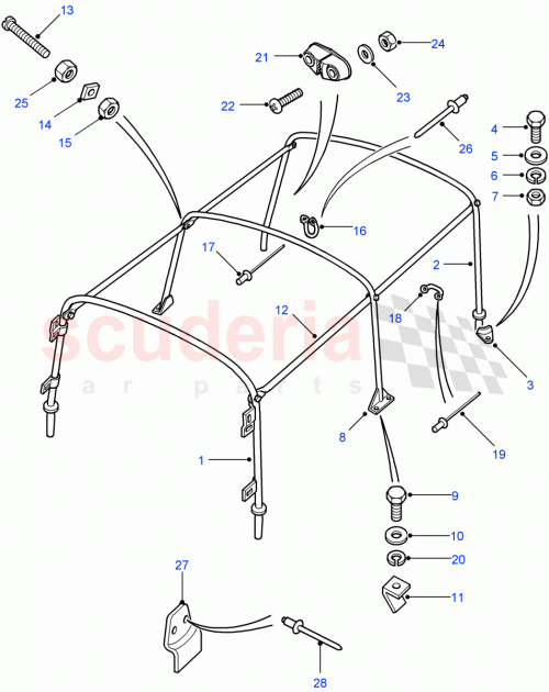Part Diagram for Land Rover AHR710360