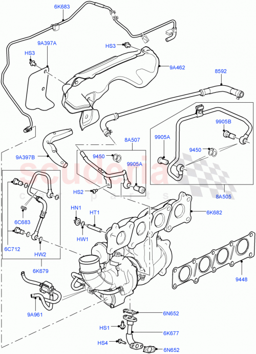 Part Diagram for Land Rover LR061214
