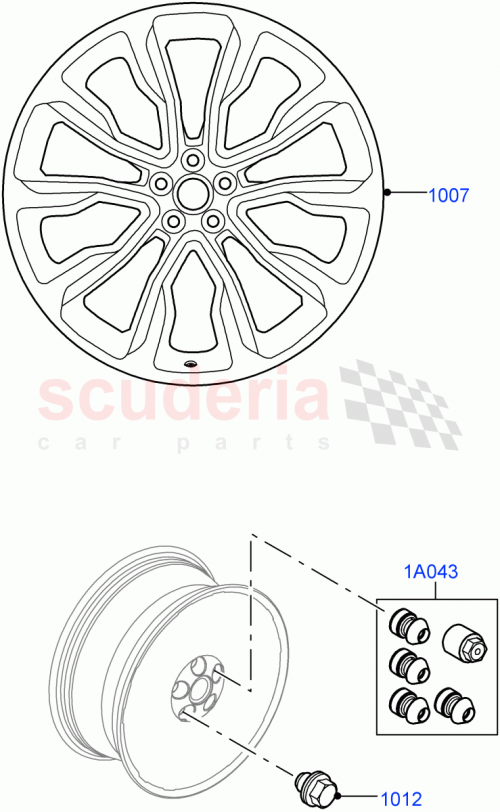 Part Diagram for Land Rover VPLYW0121