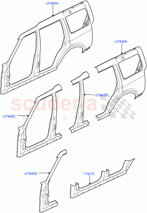 Part Diagram for Land Rover ALA780110