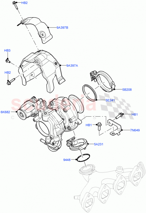 Part Diagram for Land Rover LR141345