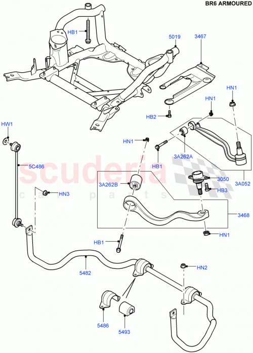 Part Diagram for Land Rover RBX500160