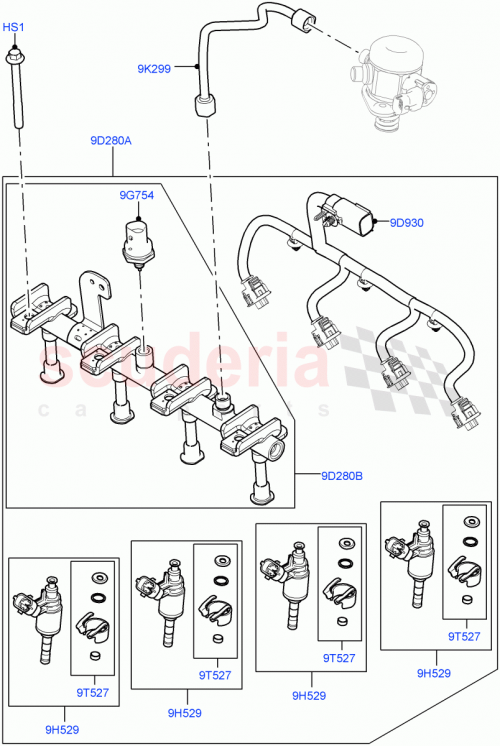 Part Diagram for Land Rover LR127407