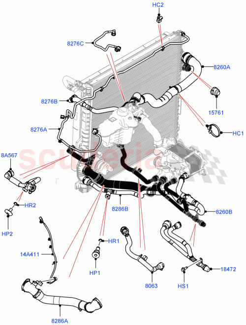 Part Diagram for Land Rover LR151557
