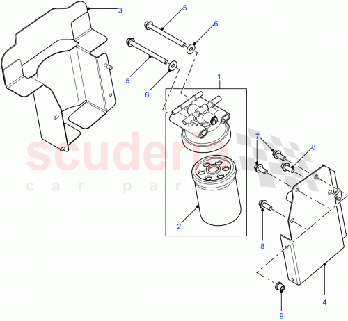 Part Diagram for Land Rover JEU500060