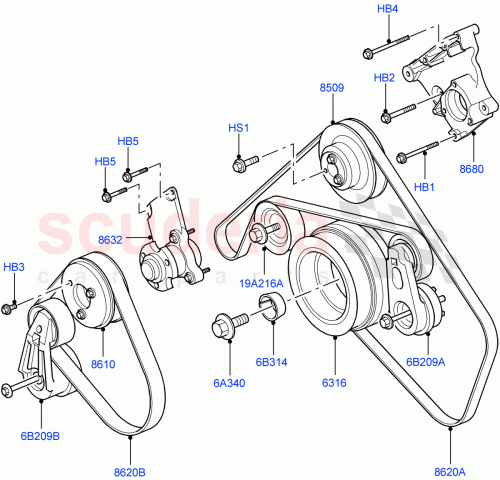 Part Diagram for Land Rover PQS500480